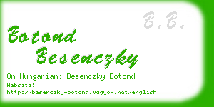 botond besenczky business card